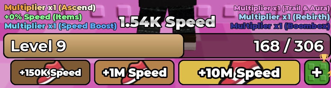 The speed breakdown lists Rebirth as one of your multipliers