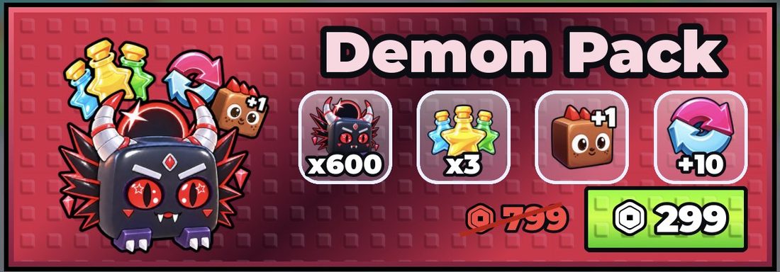 The Demon Pack card in the Shop