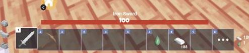 After buying, close the shop and check your hotbar shows the new sword