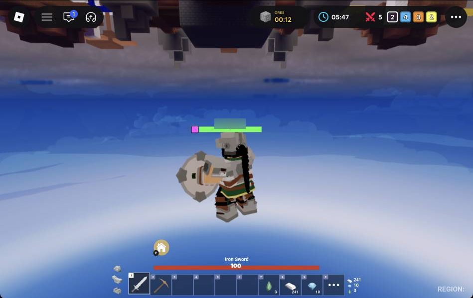 If your camera keeps flipping towards the void, you're being knocked off