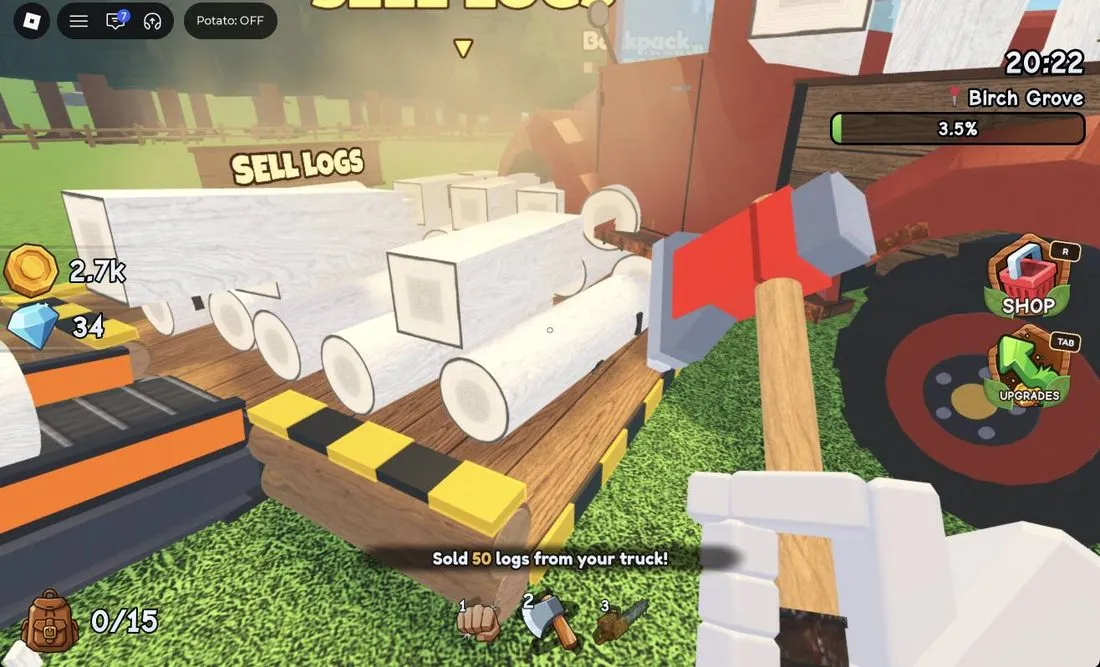 Selling a full truckload at the Drop Logs pad