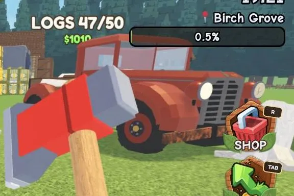 The LOGS counter shows how full the truck is