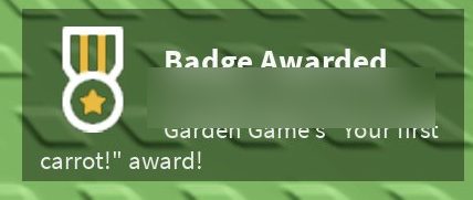 The Your first carrot! badge
