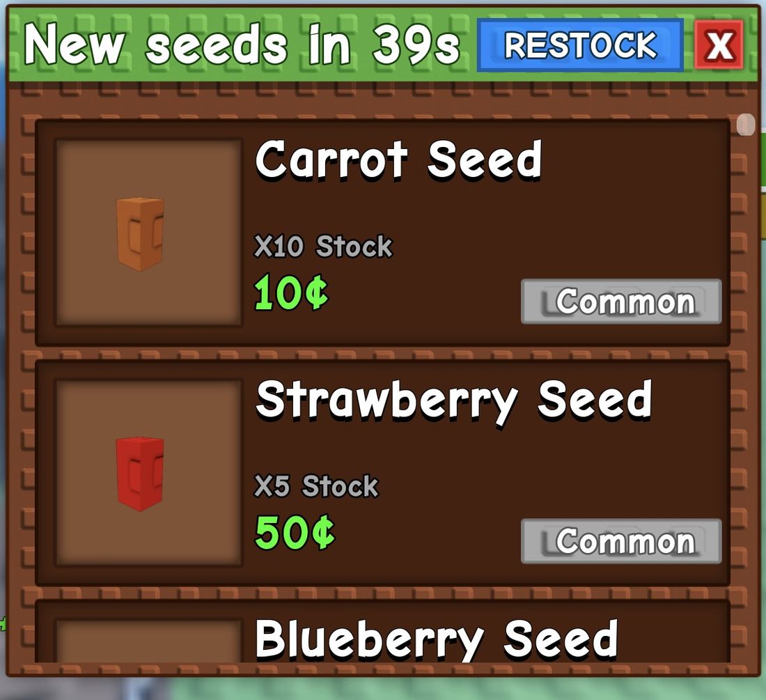 Carrot Seed listed in the Seed Shop