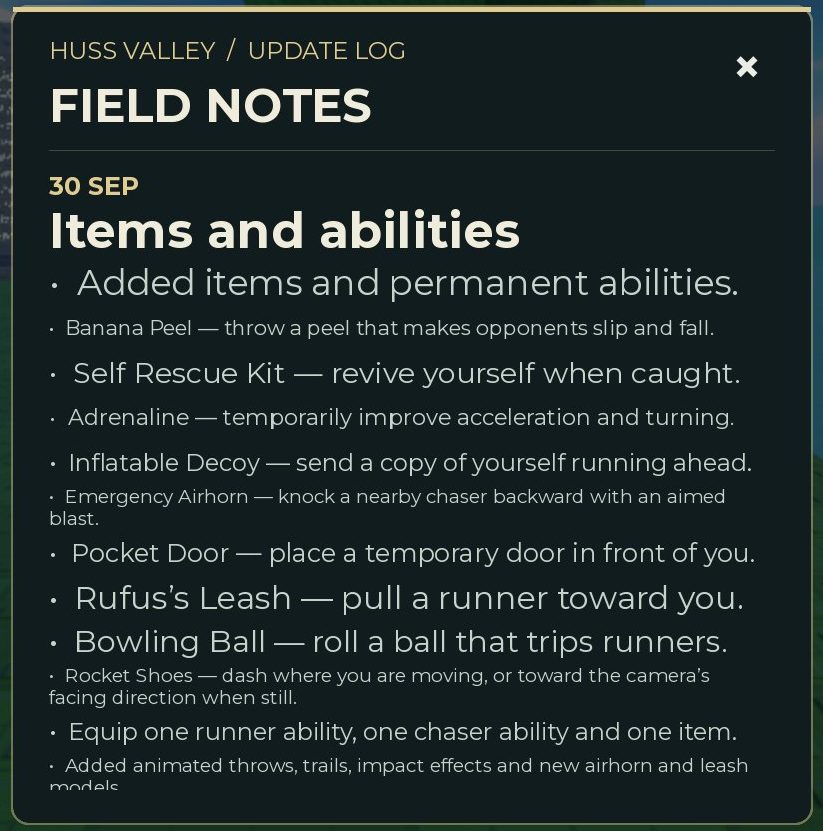 Item effects, including the Bowling Ball that trips runners