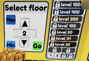 Click Max in the elevator to jump to your highest floor