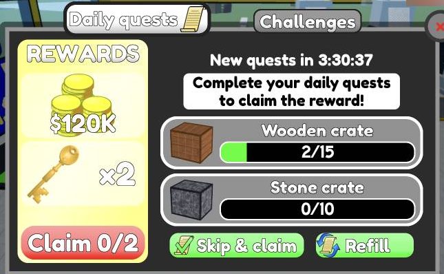 Daily quests often ask you to open Wooden and Stone crates