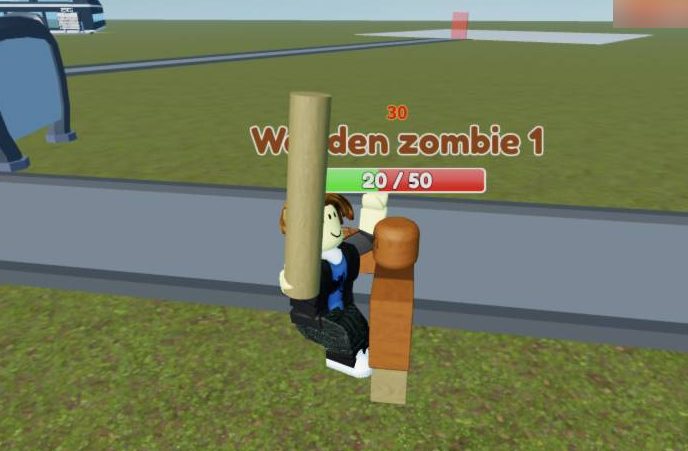 Stay right next to the zombie; each hit takes about 10 HP off