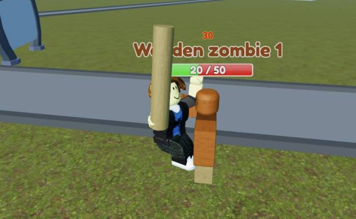Stay right next to the zombie; each hit takes about 10 HP off