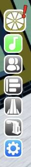 The top sidebar button opens the free spin wheel