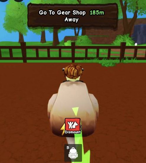 The tutorial tells you to ride your pet so you move faster