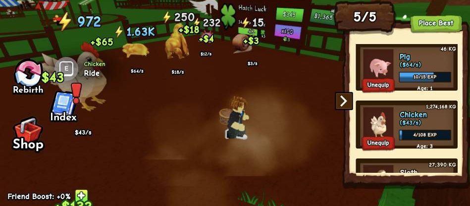 Placing the 5th pet fills the ranch