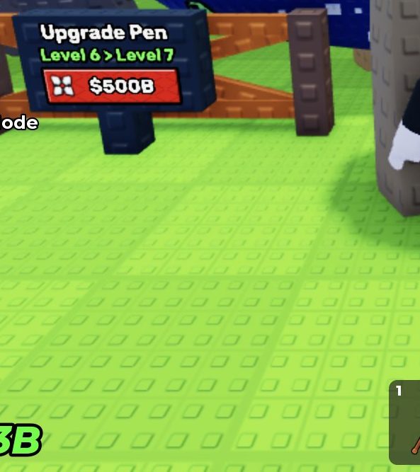 The Upgrade Pen prompt shows the level change and the price